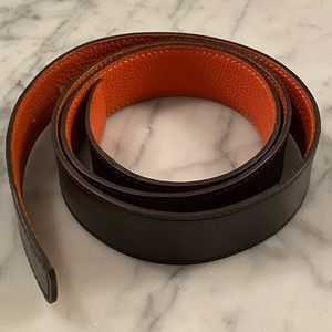 Hermès Belt Leather Strap - Brown / Orange